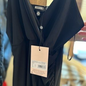 NWT misguided size 0 black mini dress